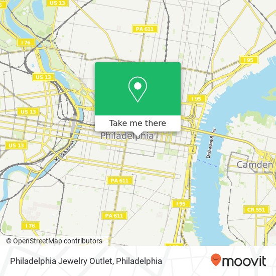 Mapa de Philadelphia Jewelry Outlet