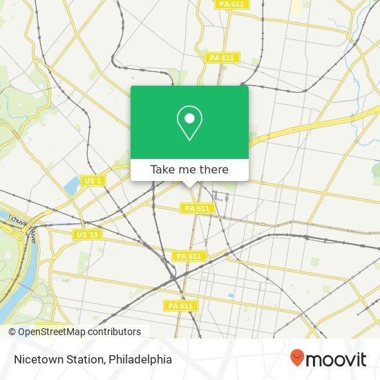 Mapa de Nicetown Station