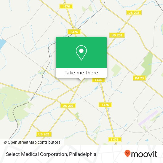 Mapa de Select Medical Corporation