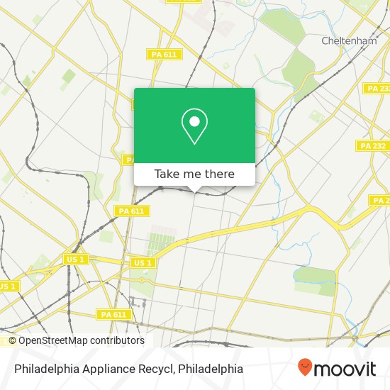 Philadelphia Appliance Recycl map