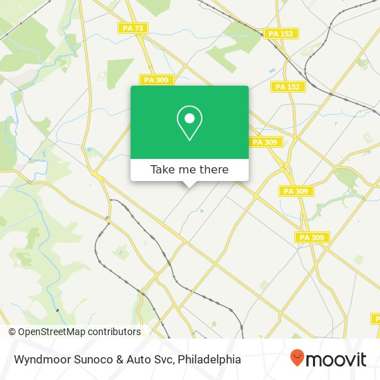 Mapa de Wyndmoor Sunoco & Auto Svc