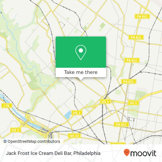 Jack Frost Ice Cream Deli Bar map