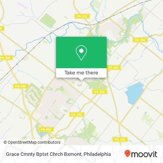 Mapa de Grace Cmnty Bptst Chrch Bxmont