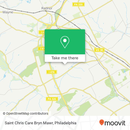 Saint Chris Care Bryn Mawr map