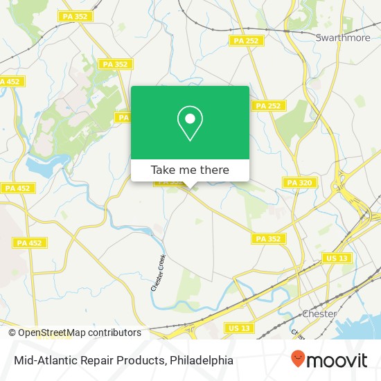 Mid-Atlantic Repair Products map