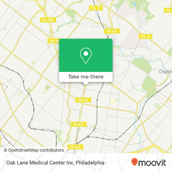 Mapa de Oak Lane Medical Center Inc