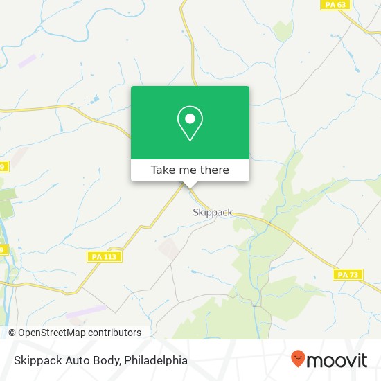 Mapa de Skippack Auto Body