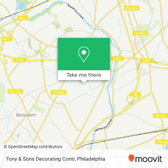 Mapa de Tony & Sons Decorating Contr