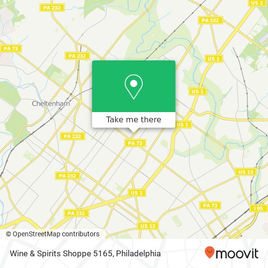 Mapa de Wine & Spirits Shoppe 5165