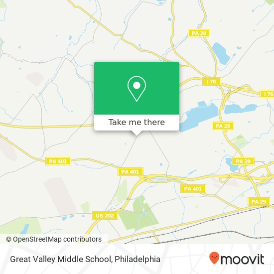 Mapa de Great Valley Middle School