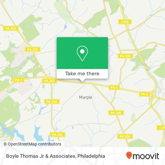 Boyle Thomas Jr & Associates map