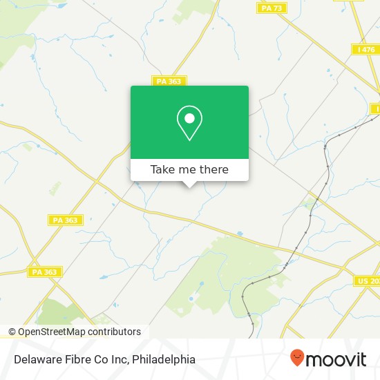 Delaware Fibre Co Inc map