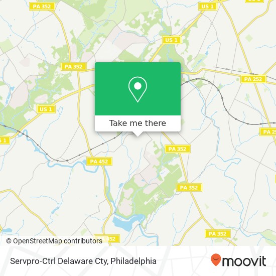 Servpro-Ctrl Delaware Cty map