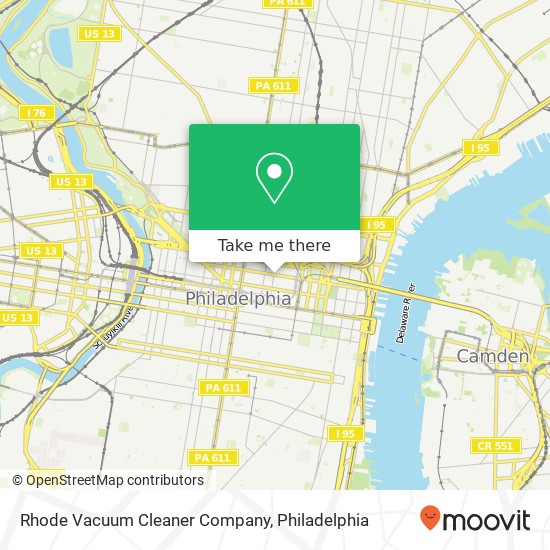 Rhode Vacuum Cleaner Company map