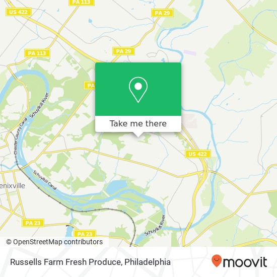 Russells Farm Fresh Produce map