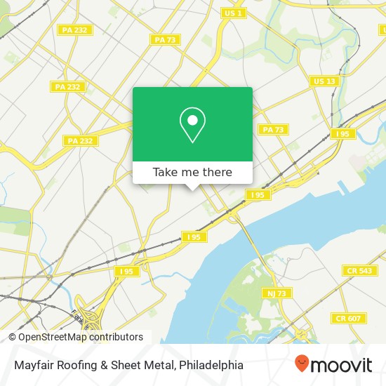 Mapa de Mayfair Roofing & Sheet Metal