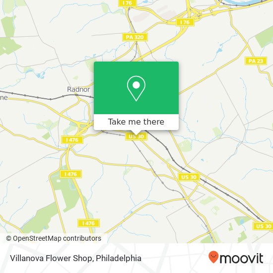 Villanova Flower Shop map