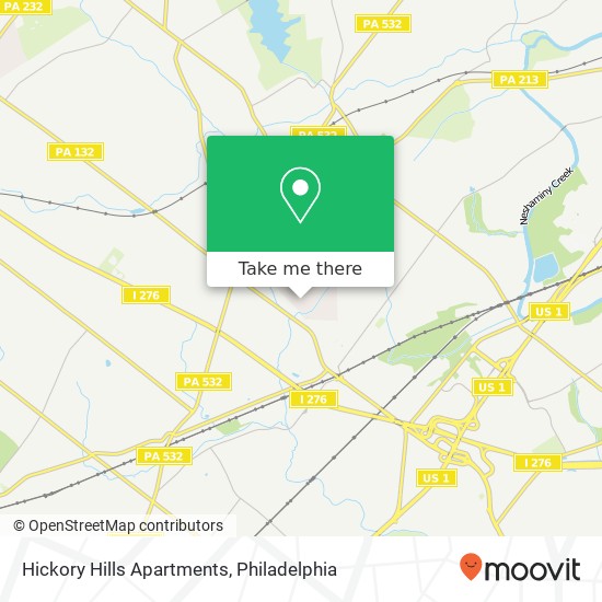 Mapa de Hickory Hills Apartments