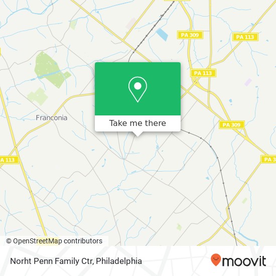 Norht Penn Family Ctr map