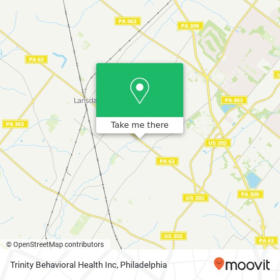 Trinity Behavioral Health Inc map