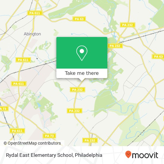 Rydal East Elementary School map