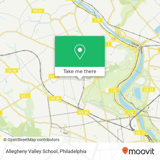 Mapa de Allegheny Valley School