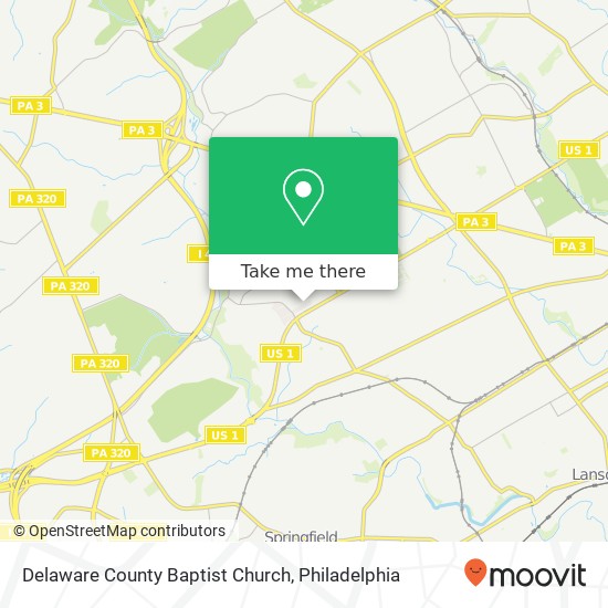 Delaware County Baptist Church map