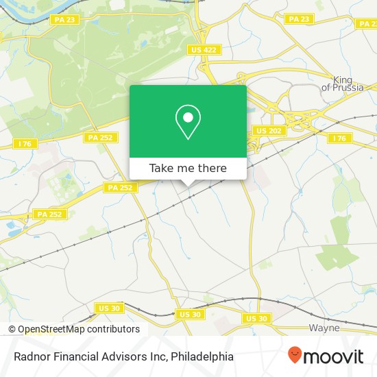 Mapa de Radnor Financial Advisors Inc