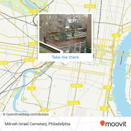 Mikveh Israel Cemetery map