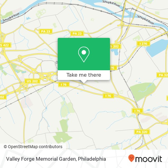 Mapa de Valley Forge Memorial Garden