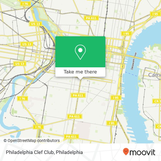 Philadelphia Clef Club map