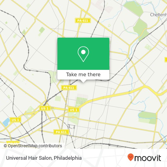 Mapa de Universal Hair Salon