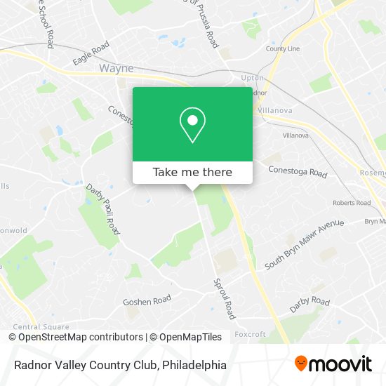 Radnor Valley Country Club map