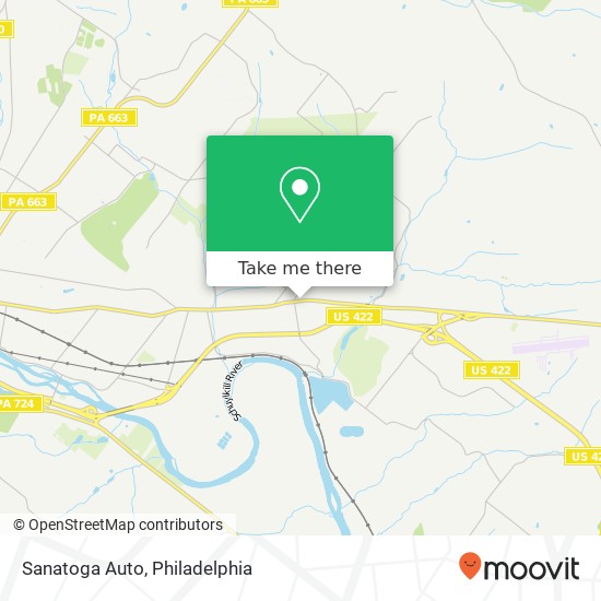 Sanatoga Auto map