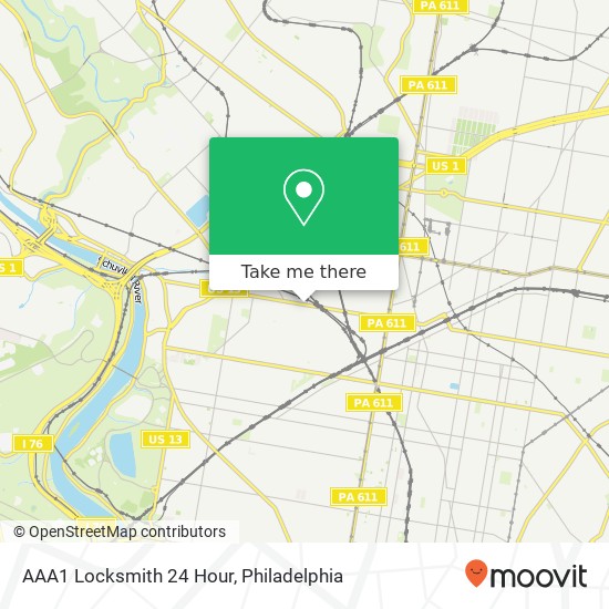 AAA1 Locksmith 24 Hour map