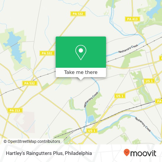 Mapa de Hartley's Raingutters Plus
