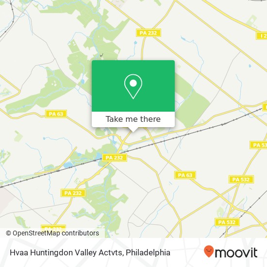 Mapa de Hvaa Huntingdon Valley Actvts