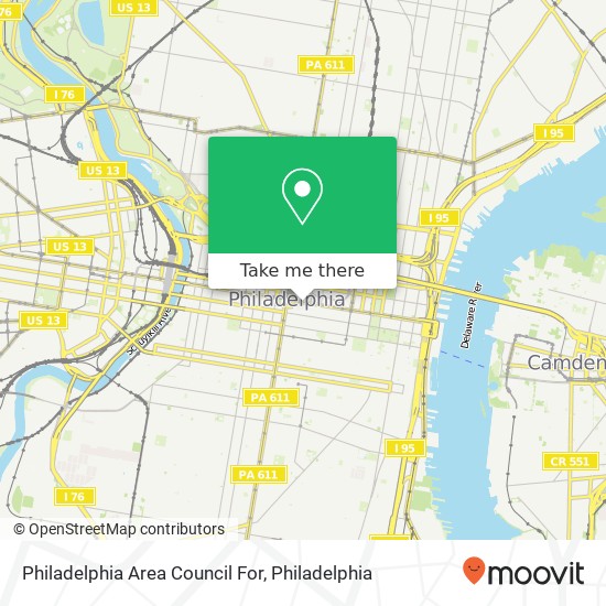 Mapa de Philadelphia Area Council For