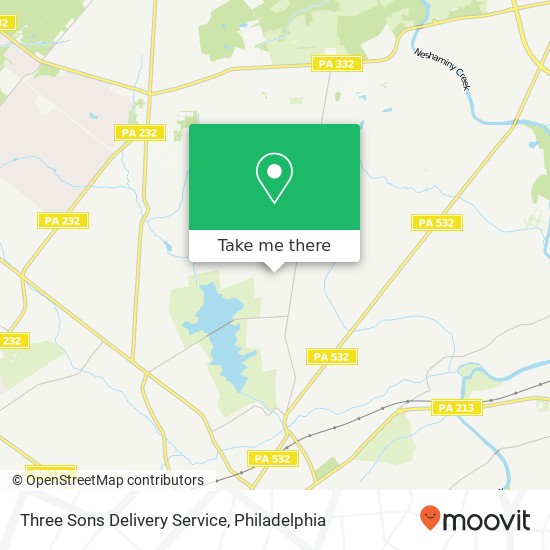 Mapa de Three Sons Delivery Service