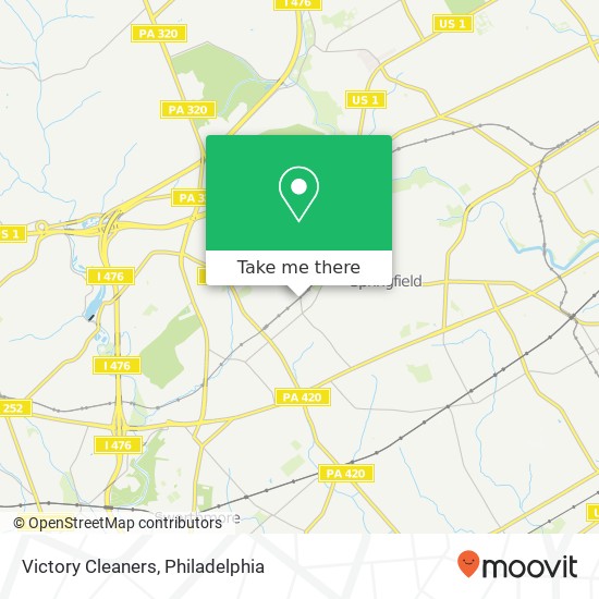 Victory Cleaners map