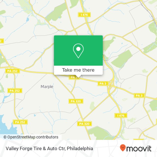 Valley Forge Tire & Auto Ctr map