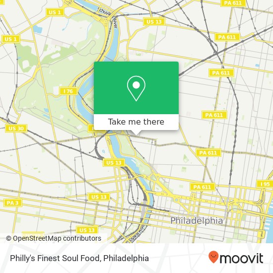 Mapa de Philly's Finest Soul Food