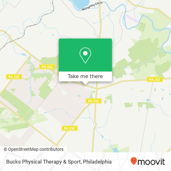 Bucks Physical Therapy & Sport map