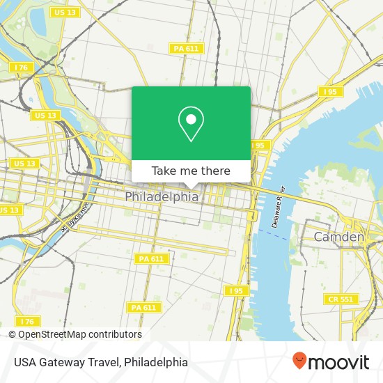 Mapa de USA Gateway Travel