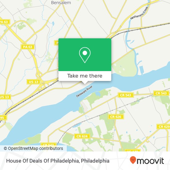 House Of Deals Of Philadelphia map