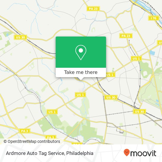 Mapa de Ardmore Auto Tag Service