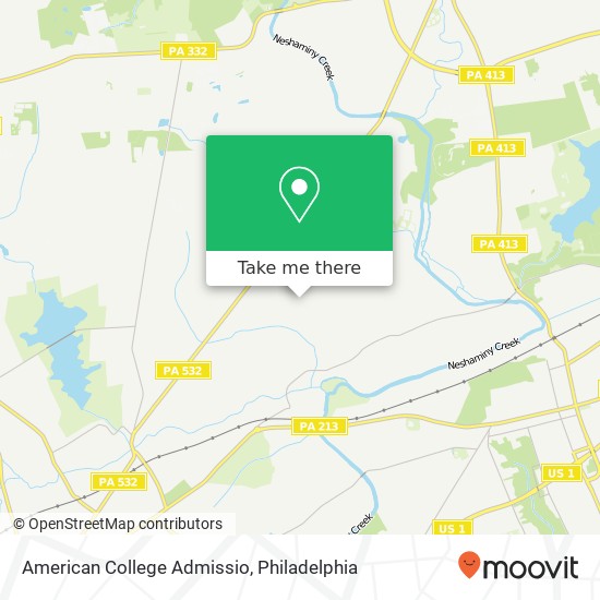 American College Admissio map