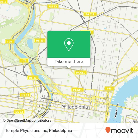 Mapa de Temple Physicians Inc