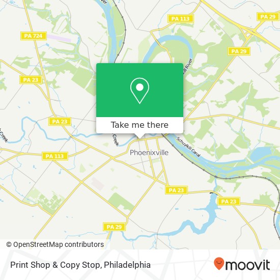 Print Shop & Copy Stop map