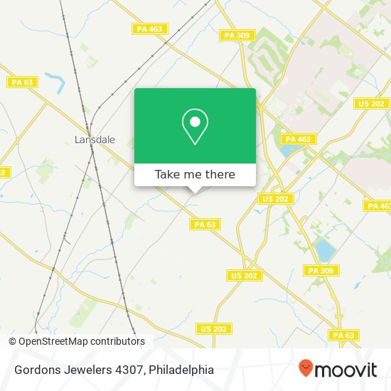 Mapa de Gordons Jewelers 4307